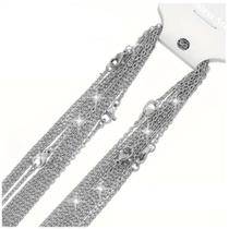 Kit 2 Correntes de Aço Inoxidável 50cm Unissex para Montagem de Joias, Pingentes