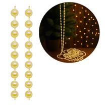 Kit 2 Correntes Perolada Decorativa Bolinhas Peroladas 8mm x 2,7 metros - Magizi