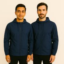 Kit 2 Corta Vento Unissex Impermeável Sem Estampa Agasalho de Inverno Corrida Blusa Masculina