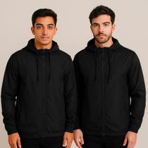 Kit 2 Corta Vento Unissex Impermeável Sem Estampa Agasalho de Inverno Corrida Blusa Masculina