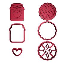 Kit 2 Cortador Biscoito Recheado Vazado Tortinha Pote