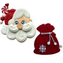 Kit 2 Cortador Natal 6,5CM (Papai Noel e Saco Presente) Kit 2 Cortador Natal 6,5CM (Papai Noel e Saco Presente)