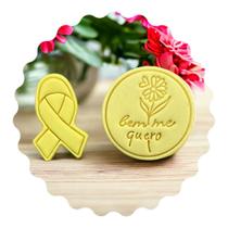 Kit 2 cortadore Biscoito Outubro Rosa Bem Me Quero Kit 2 cortadore Biscoito Outubro Rosa Bem Me Quero