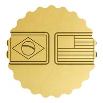 Kit 2 Cortadores Biscoito Bandeira Brasil e EUA