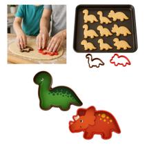 Kit 2 Cortadores Biscoito Dinossauro Biscoitos Confeitaria Kit 2 Cortadores Biscoito Dinossauro Biscoitos Confeitaria