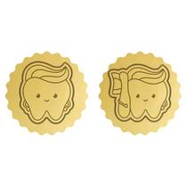 Kit 2 Cortadores Biscoito Dupla de Dentinhos