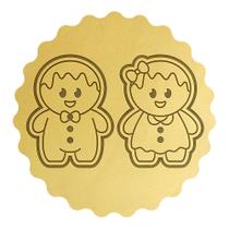 Kit 2 Cortadores Natal Casal de Gingerbread Fofos Kit 2 Cortadores Natal Casal de Gingerbread Fofos