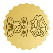 Kit 2 Cortadores Naves Espacial Millennium Star Wars Kit 2 Cortadores Naves Espacial Millennium Star Wars