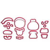Kit 2 cortadores Pasta Massa Natal Papai Noel Mamãe Kit 2 cortadores Pasta Massa Natal Papai Noel Mamãe