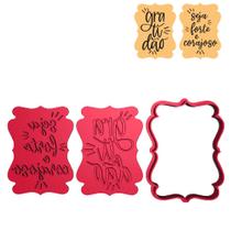 Kit 2 Cortadores Placa Gratidão Seja Forte Corajoso Kit 2 Cortadores Placa Gratidão Seja Forte Corajoso