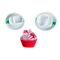 Kit 2 Cortadores Presente 3D Confeitaria Biscoito Marcador Cookie Cupcake Pasta Americana Silikomart Kit 2 Cortadores Presente 3D Confeitaria Biscoito Marcador Cookie Cupcake Pasta Americana Silikomart