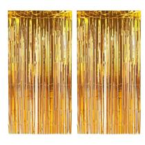 Kit 2 Cortina Metalizada P/ Festas Fitas Franja Aniversario 1mx2m Kit 2 Cortina Metalizada P/ Festas Fitas Franja Aniversario 1mx2m