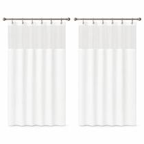 Kit 2 Cortinas Box Visor Transparente Banheiro Serviço 198x138cm Resistente Durável Fácil Instalação - Kit 2 Cortinas Box Visor Transparente Banheiro Serviço 198x138cm Resistente Durável Fácil Instalação -