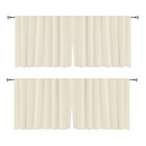 Kit 2 Cortinas De Pia Cozinha Balcão Impermeável Bege Lisa Antimofo 1,38x0,80 Kit 2 Cortinas De Pia Cozinha Balcão Impermeável Bege Lisa Antimofo 1,38x0,80