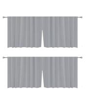 Kit 2 Cortinas Lisa Impermeável Para Pia/balcão Cozinha 1,38 X 0,80