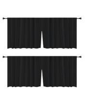 Kit 2 Cortinas Lisa Impermeável Para Pia/balcão Cozinha 1,38 X 0,80
