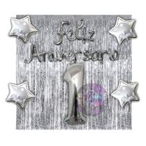 Kit 2 Cortinas + Número + Balão Feliz Aniversário, 13 Cores Festa, Decoração, Comemoração, Aniversário, Dourado, Prata Kit 2 Cortinas + Número + Balão Feliz Aniversário, 13 Cores Festa, Decoração, Comemoração, Aniversário, Dourado, Prata