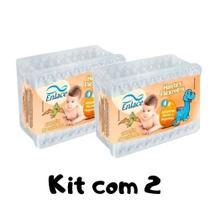 Kit 2 Cotonete bebe Infantil com 50 peças Hastes flexíveis - Enlace Kit 2 Cotonete bebe Infantil com 50 peças Hastes flexíveis - Enlace