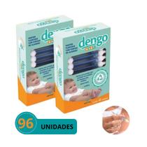 Kit 2 Cotonetes Hastes Flexíveis DENGO Para Bebês 96 UNIDADES