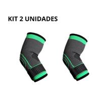 Kit 2 Cotoveleira Alta Compressão Alivio de Dor e Inchaço Academia Exercicios