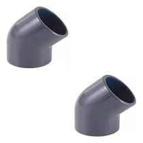 Kit 2 Cotovelos/joelhos 45 Pvcu Solda Fêmea Pn16 50mm Cepex