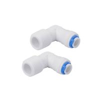 Kit 2 cotovelos plástico rosca 3/8" com engate rápido mangueira 1/4 Kit 2 cotovelos plástico rosca 3/8" com engate rápido mangueira 1/4