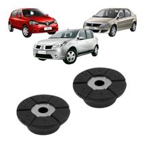 Kit 2 Coxim Bucha Amortecedor Traseiro Logan Sandero Clio