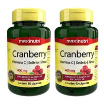 Kit 2 Cranberry Vitamina C + Selênio 60 Capsulas Maxinutri