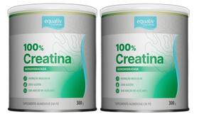 Kit 2 Creatina 300g Pura E 100% Monohidratada - Equaliv