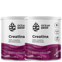 Kit 2 Creatina 600g Pura Ocean Drop - Rende 200 Porções