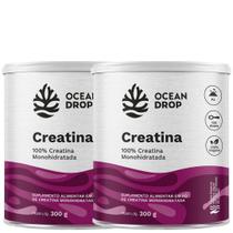 Kit 2 Creatina 600G Pura Ocean Drop - Rende 200 Porções