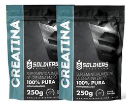 Kit 2 Creatina Monohidratada 250g Soldiers Nutrition