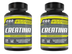 Kit 2 Creatina Monohidratada Pura 120 Capsulas 3000mg FNB