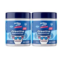 Kit 2 Creatina Monohidratada Sem Sabor 200G Foco+Energia