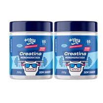 KIT 2 CREATINA MONOHIDRATADA SEM SABOR 200g FOCO+ENERGIA