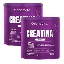 KIT 2 Creatina Sanavita Sabor Neutro 300g KIT 2 Creatina Sanavita Sabor Neutro 300g
