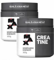 Kit 2 Creatinas Max Titanium 300g Monohidratada Pura Original Suplemento