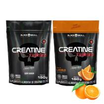 Kit 2 Creatinas Turbo 150g Sache Sem Sabor + Laranja - Black Skull