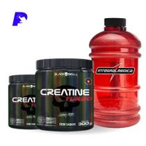 Kit 2 Creatinas Turbo 300g + Galão Vermelho Integralmédica - 1Litro