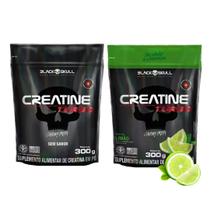 Kit 2 Creatinas Turbo 300g Sache Sem Sabor + Limão - Black Skull
