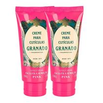 Kit 2 Creme Amolecedor de Cutículas Granado Hidratante Emoliente 100g Pink