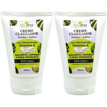 Kit 2 Creme Clareador íntimo de Axilas e Virilhas 100ml - Bioilha Kit 2 Creme Clareador íntimo de Axilas e Virilhas 100ml - Bioilha