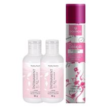 Kit 2 Creme Clareador para Axilas e Virilhas Intimament + 1 Desodorante Sedução Imagine (rosa)