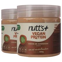 Kit 2 Creme de Amendoim Vegan Protein 500g Nutts Paçoquinha