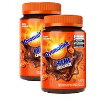 KIT 2 CREME DE AVELA OVOMALTINE CROCANTE POTE 530g
