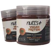 Kit 2 Creme De Castanhas Vegan Protein 500g Dark Chocolate - Nutts Mais