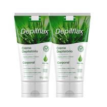 Kit 2 Creme de Depilação Corporal Perna Braço Axila e Virilha Aloe Vera Depilflax 100g