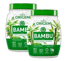 kit 2 Creme De Hidratação Intensiva + Creme Para Pentear 2em1 Nazca Origem Bambu 1kg