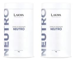 Kit 2 Creme De Massagem Neutro 1 Kg Lakma Orig C/ Nf Kit 2 Creme De Massagem Neutro 1 Kg Lakma Orig C/ Nf