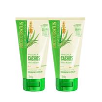 Kit 2 Creme de Pentear Cabelos Cacheados Finalizador Cachos Babosa e Macadâmia Bio Extratus 150g Kit 2 Creme de Pentear Cabelos Cacheados Finalizador Cachos Babosa e Macadâmia Bio Extratus 150g
